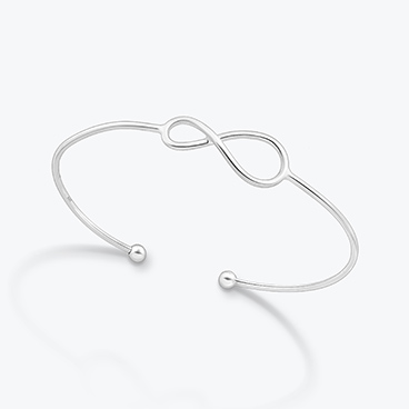 Stříbrný nasazovací náramek Nekonečno - Ag925
