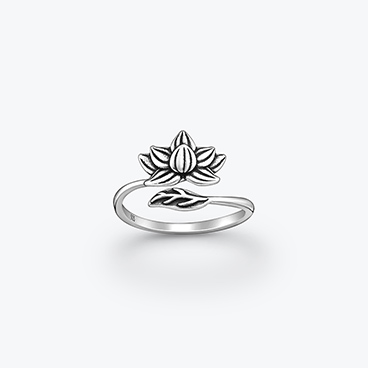 Stříbrný prsten Lotos nastavitelný - Ag925
