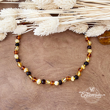 Jantarové korálky pro děti - mix barev