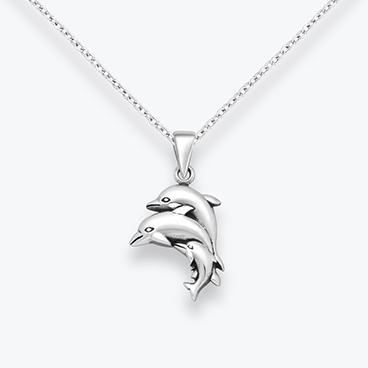Stříbrný řetízek Delfíni rodina - Ag925