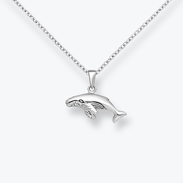 Stříbrný řetízek velryba Keporkak dlouhoploutvý - Ag925