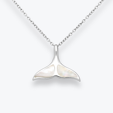 Stříbrný řetízek Ploutev s perletí - Ag925