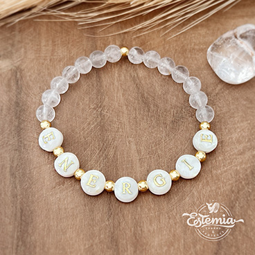 Náramek z křišťálu ENERGIE (libovolný text či jméno)