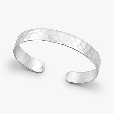 Stříbrný tepaný náramek široký - Ag925