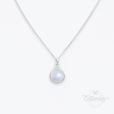 Stříbrný náhrdelník měsíční kámen Kapka - Ag925