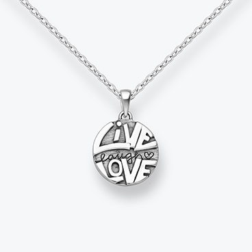 Stříbrný řetízek Live Laugh Love - Ag925