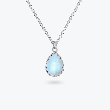 Stříbrný řetízek s měsíčním kamenem Aurora - Ag925
