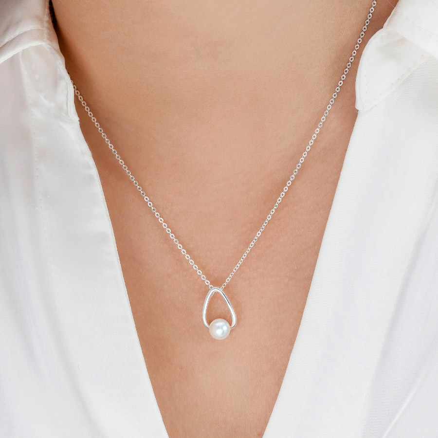 Stříbrný řetízek s perlou Hope - Ag925