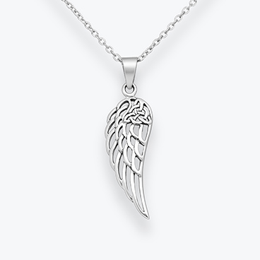 Stříbrný řetízek Andělské křídlo triquetra - Ag925