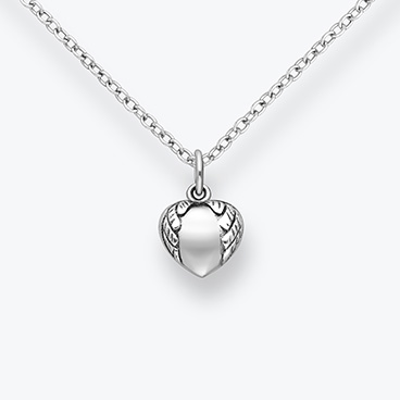 Stříbrný řetízek Srdce s andělskými křídly - Ag925