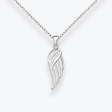 Stříbrný řetízek s andělským křídlem - Ag925