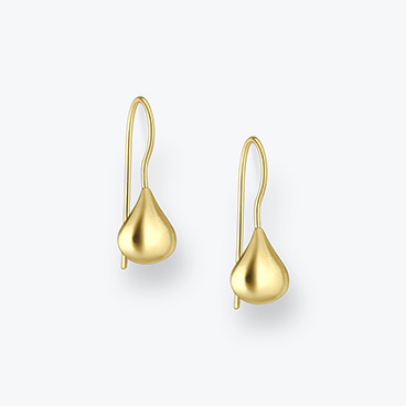 Pozlacené stříbrné náušnice Kapky - Ag925