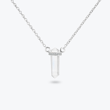 Stříbrný řetízek krystal mini Křišťál a topaz - Ag925