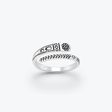 Stříbrný prsten Květy nastavitelný - Ag925