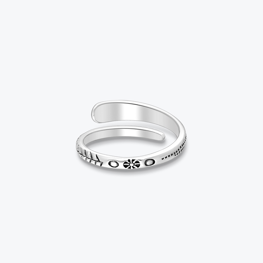 Stříbrný prsten Květy nastavitelný - Ag925