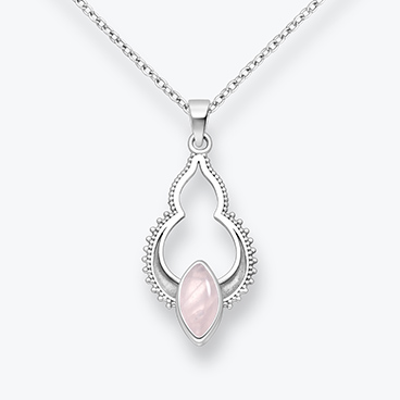 Stříbrný řetízek s růženínem Shakti - Ag925