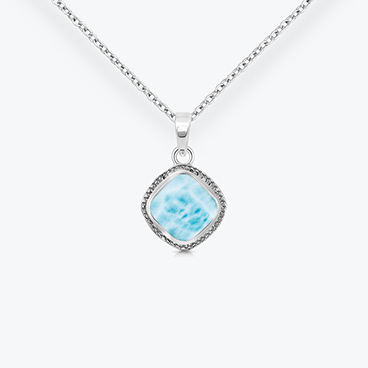 Stříbrný řetízek s larimarem Kaili - Ag925