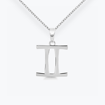 Stříbrný řetízek se znamením zvěrokruhu Blíženci - Ag925