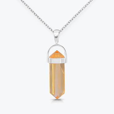 Stříbrný řetízek Citrín krystal - Ag925