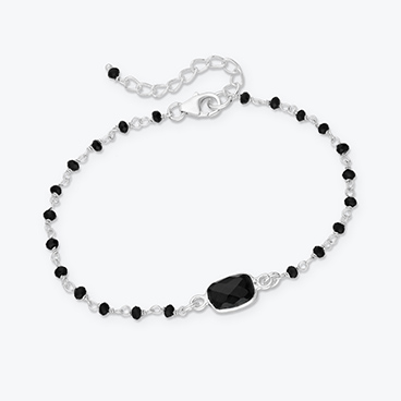 Stříbrný korálkový náramek Spinel - Ag925