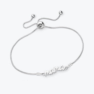 Stříbrný náramek s přívěskem Mama - Ag925