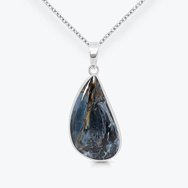 Stříbrný řetízek s modrým pietersitem Stormur - Ag925