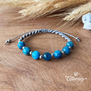 Macramé náramek Apatit