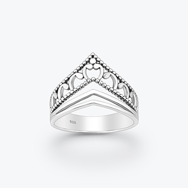 Stříbrný prsten Crown - Ag925