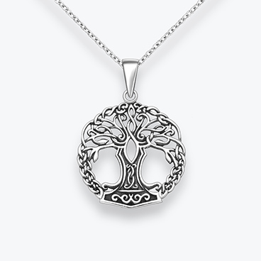 Stříbrný řetízek Strom života s Thorovým kladivem - Ag925