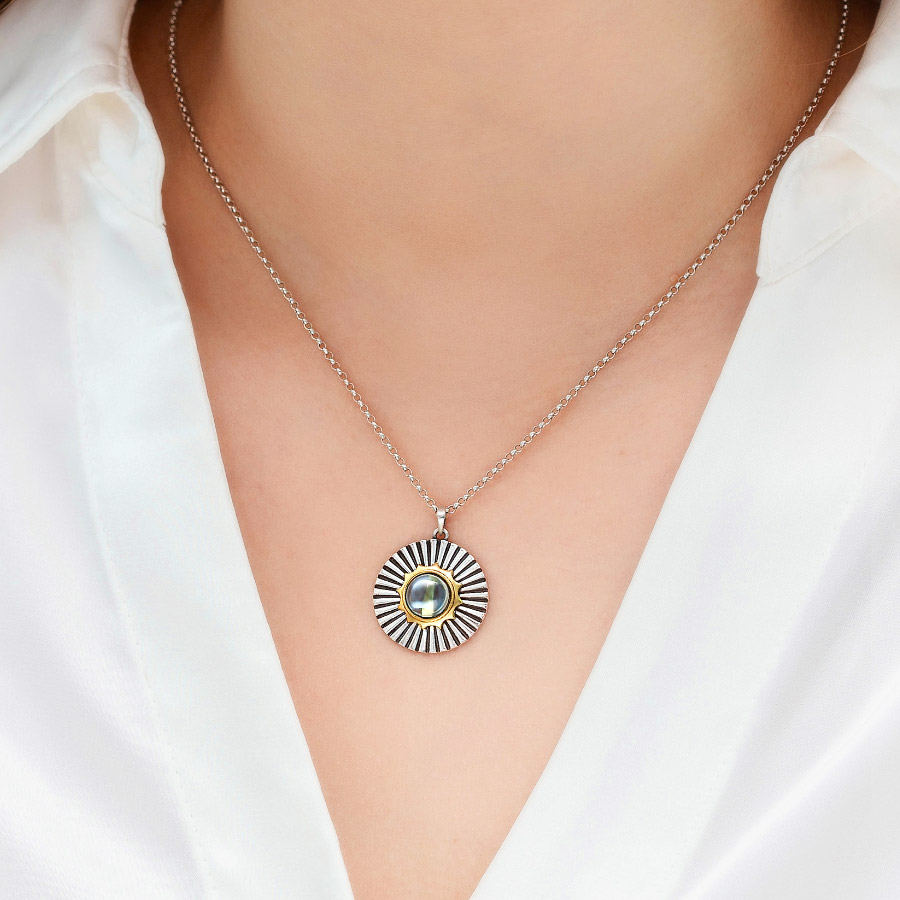 Stříbrný řetízek s chalcedonem Solara - Ag925