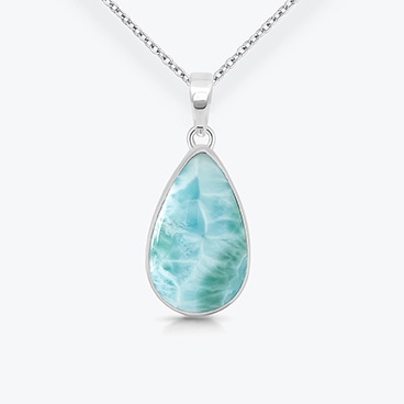 Stříbrný řetízek s larimarem Moana - Ag925