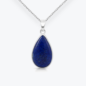 Stříbrný řetízek lapis lazuli Kapka - Ag925