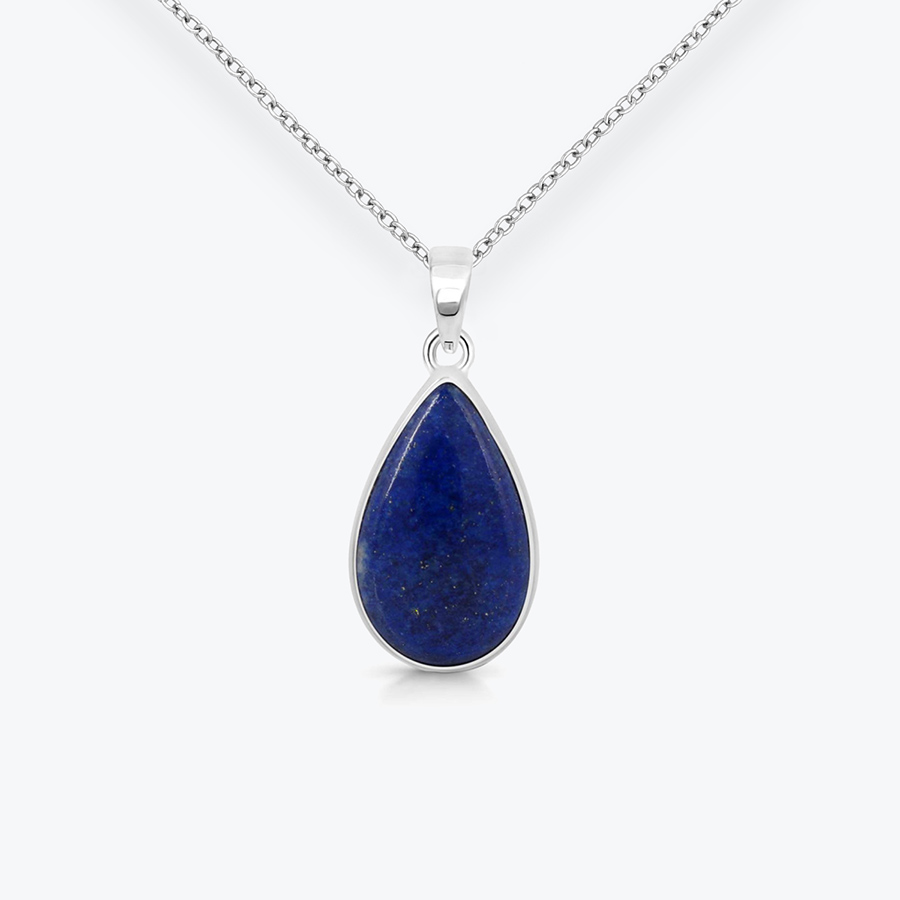 Stříbrný řetízek lapis lazuli Kapka - Ag925 (UNIKÁT)