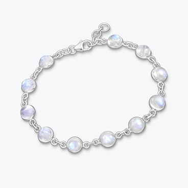 Stříbrný náramek s měsíčním kamenem - Ag925