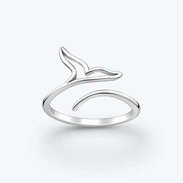 Stříbrný prsten Ploutev nastavitelný - Ag925