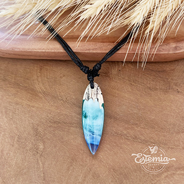 Dřevěný náhrdelník surf Wave