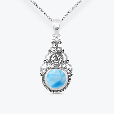 Stříbrný řetízek s larimarem Serenita - Ag925