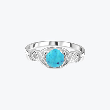 Stříbrný prsten s tyrkysem Zafira - Ag925