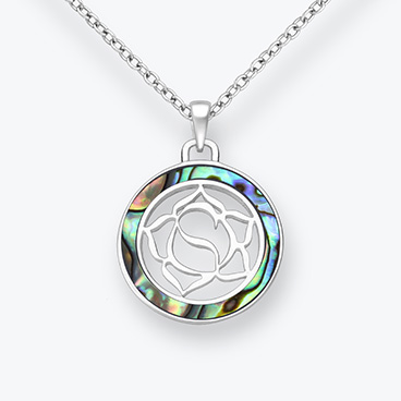 Stříbrný řetízek s mušlí paua Lotos - Ag925