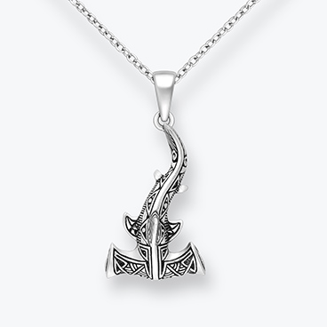 Stříbrný náhrdelník žralok kladivoun Mako - Ag925