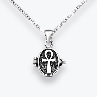 Stříbrný řetízek Nilský kříž Anch (Ankh) - otevírací medailonek - Ag925