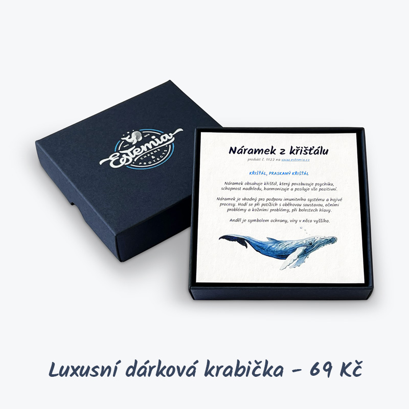 Stříbrný řetízek Citrín krystal - Ag925