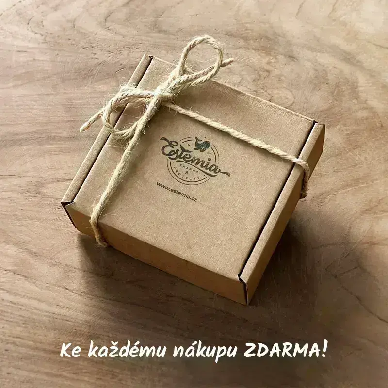 Řetízek z chirurgické oceli s lahvičkou z křišťálu